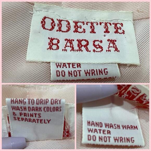 Vintage 60s Odette Barsa Pink Nylon Chiffon Lace & Ribbons Maxi Nightgown Size M - Picture 10 of 10